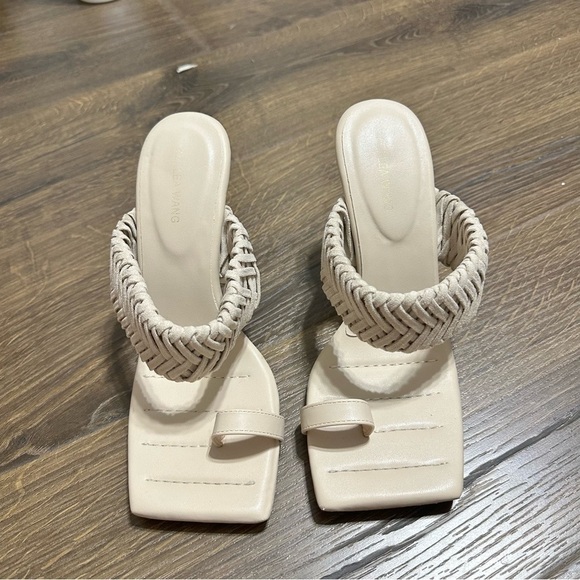 AZALEA WANG TAKE ME ON A VACA STILETTO SANDAL IN NUDE size 8.5 - Picture 7 of 9